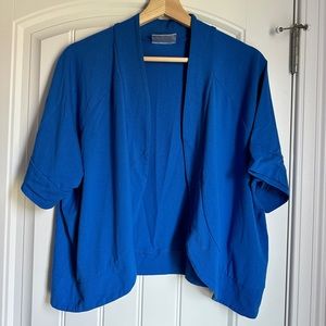 Royal blue batwing open shrug